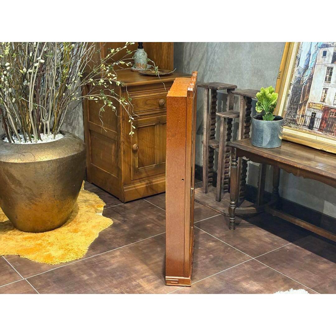 唐木 飾り棚 インテリア アンティーク ビンテージ ミラー 鏡 壁掛け SZ