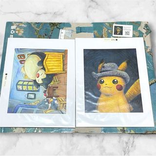 ポケモン保証書有ゴッホピカチュウ イーブイキャンバスアート バラ売り