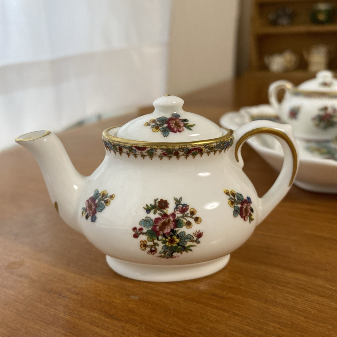 コールポート ミングローズ ミニチュア ティーセット ティーフォーツー