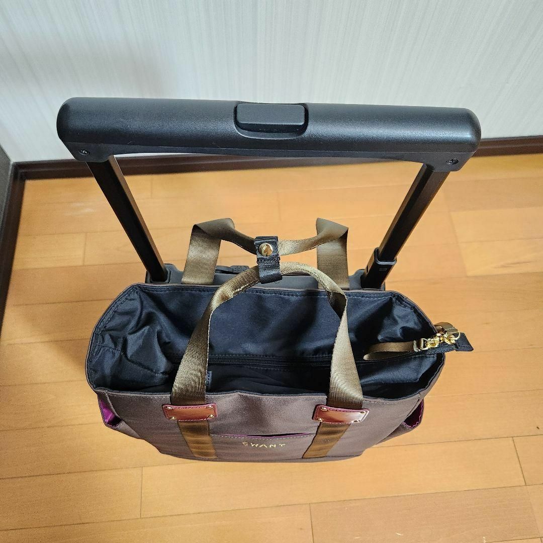 ほぼ新品】D-631 ブリル L21 ブラウン T2キャスター 4輪ストッパ