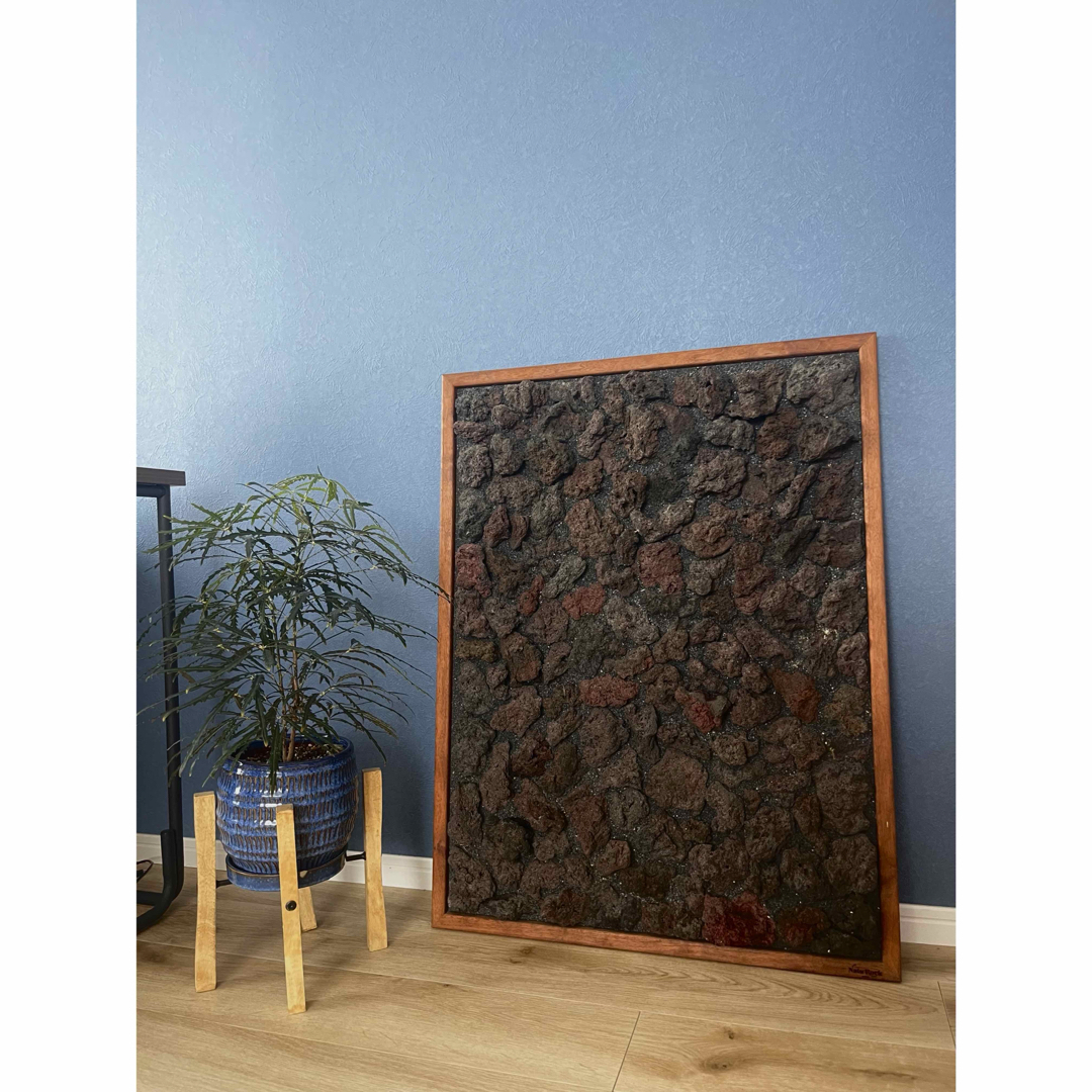 natu rock 溶岩 インテリア アート アロマ パネル 額縁