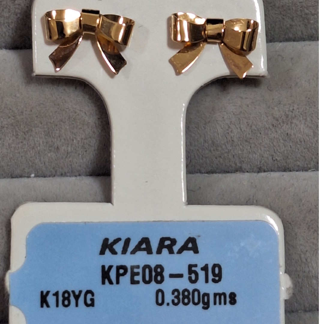 KIARA リボン ピアス K18YG