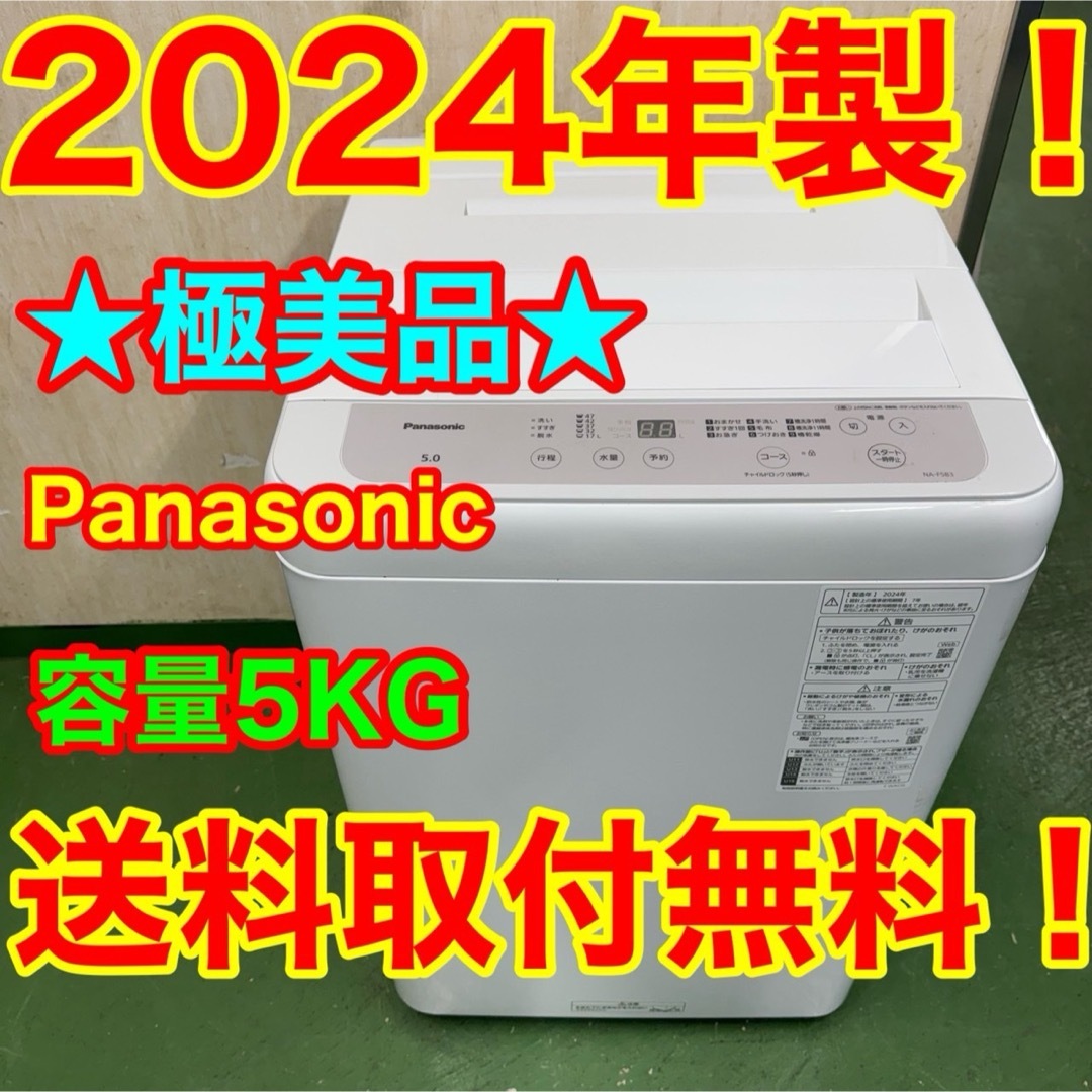 166 パナソニック 2024年製 洗濯機 5キロ 小型 一人暮らし ホワイト