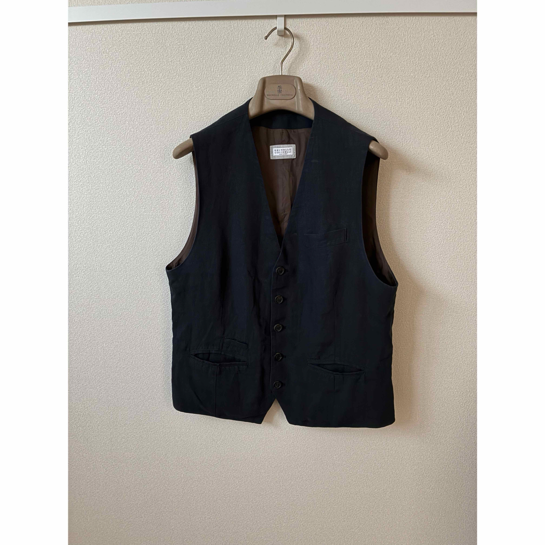 BRUNELLO CUCINELLI ネイビー スーツベスト 50