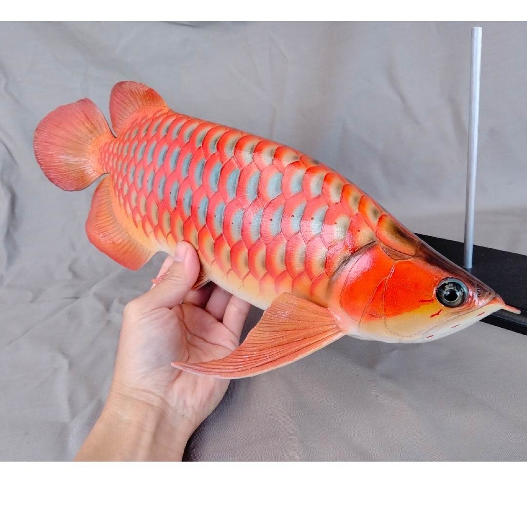 ハンドメイド 41cmアロワナ フィギュア レプリカ 熱帯魚 模型