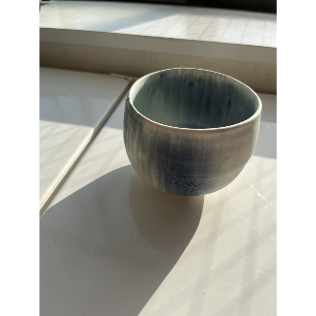 青と白のグラデーション茶碗 茶器
