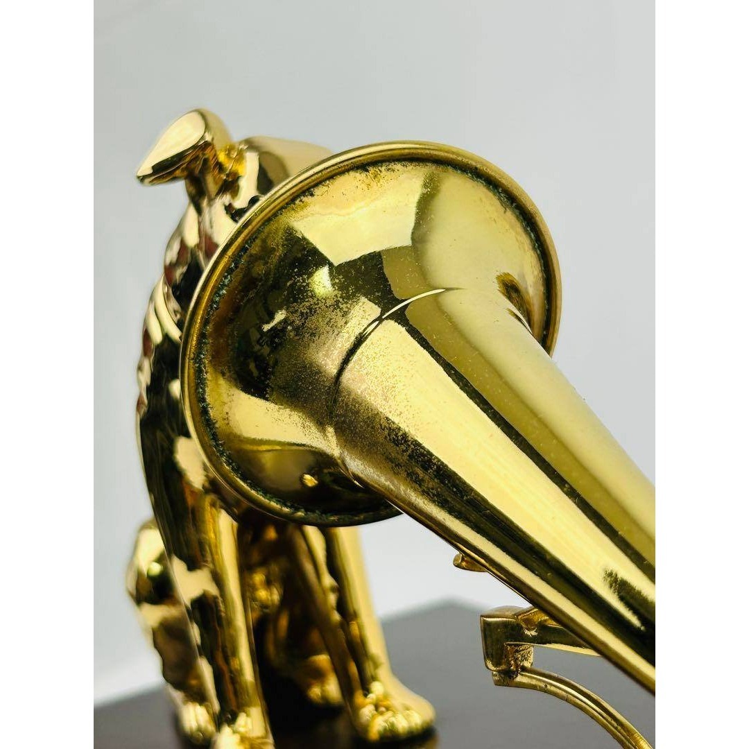 VICTOR ニッパー犬 ゴールド 蓄音機 創立50周年 置物 ガラスケース付き