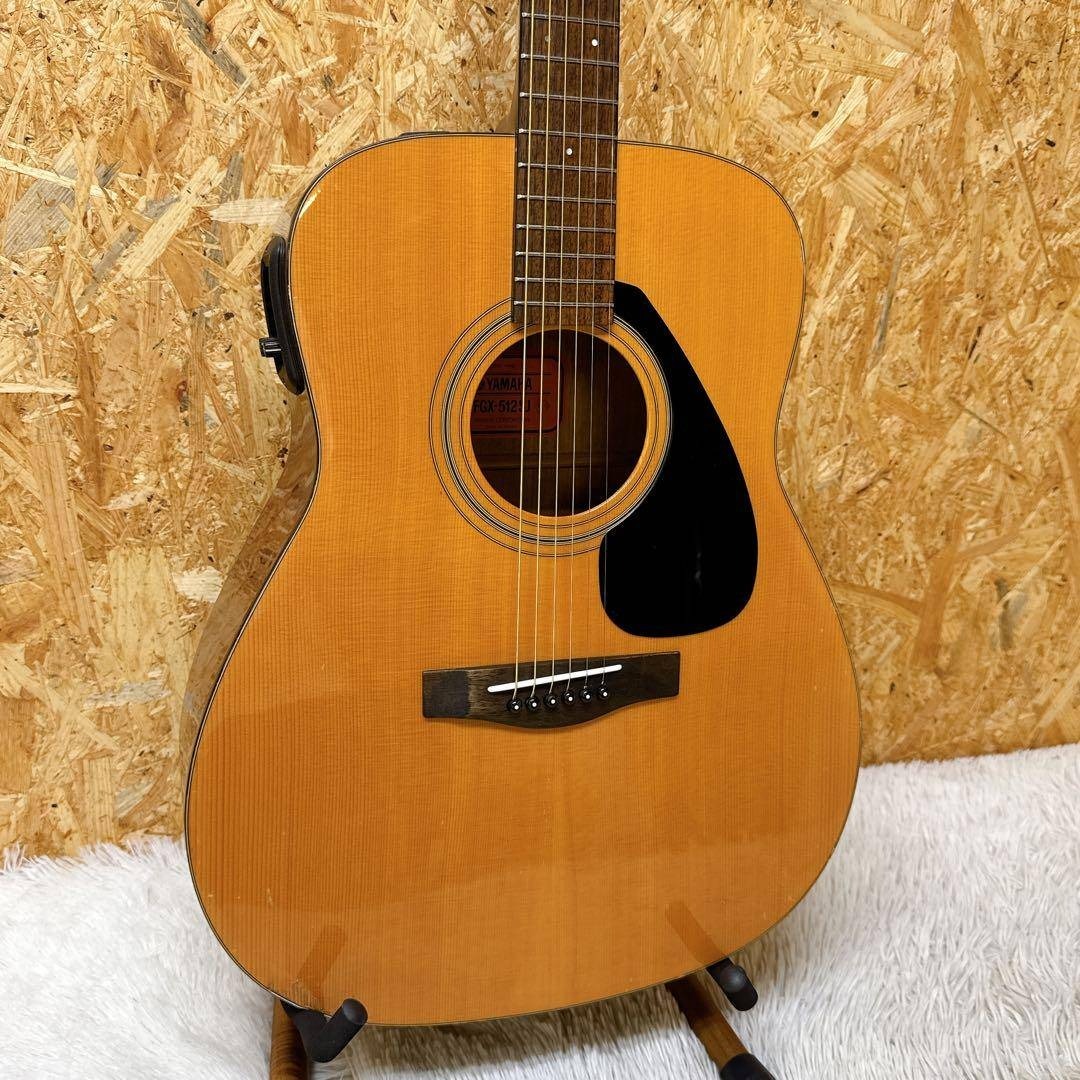 YAMAHA FGX-512SJ 赤ラベル エレアコ スプルース単板トップ！