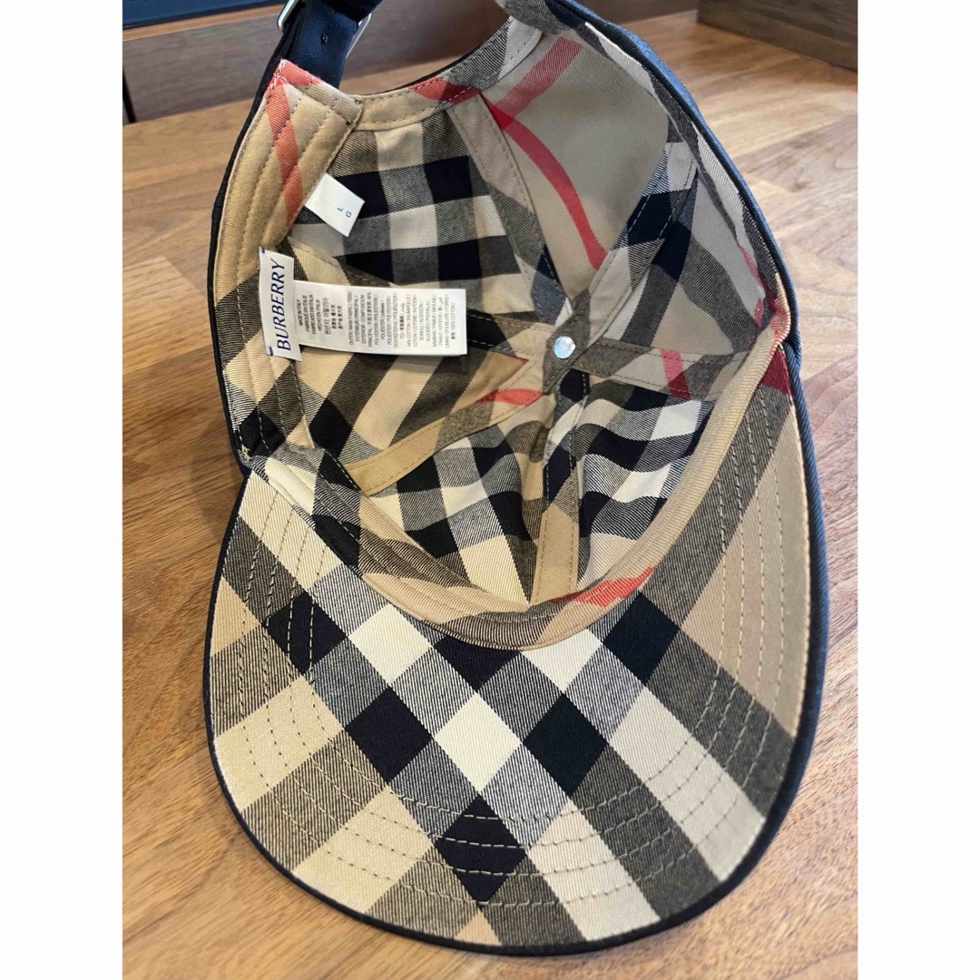 BURBERRY】チェック柄 キャップ 59cm（Lサイズ相当）