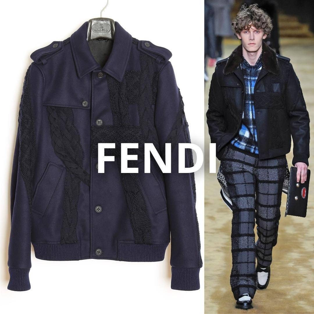 FENDI - フェンディ 16AW 国内正規品 ニット切替 カシミヤ混ウール