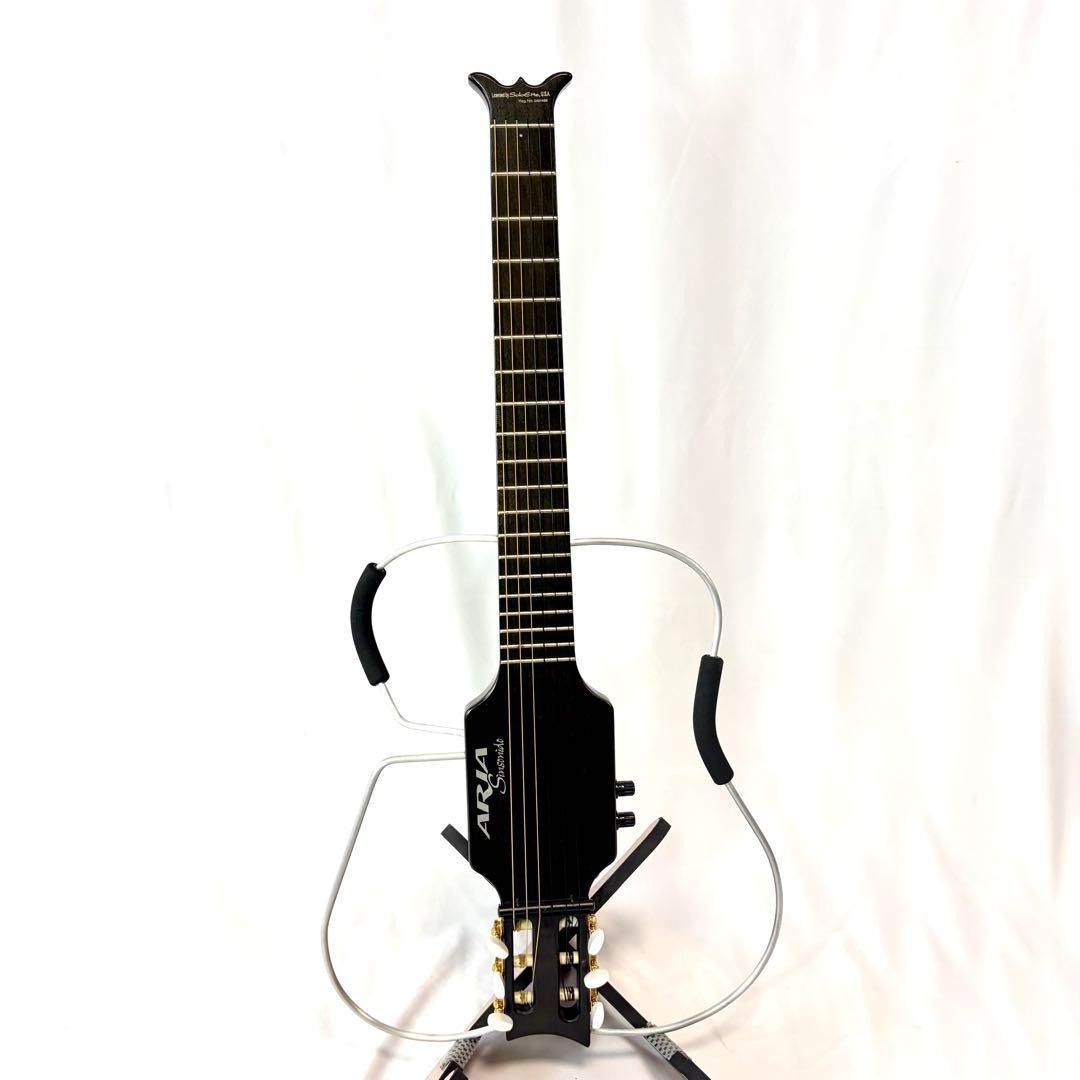 ARIA Sinsonido A-490Cサイレントギター クラシックギター 黒