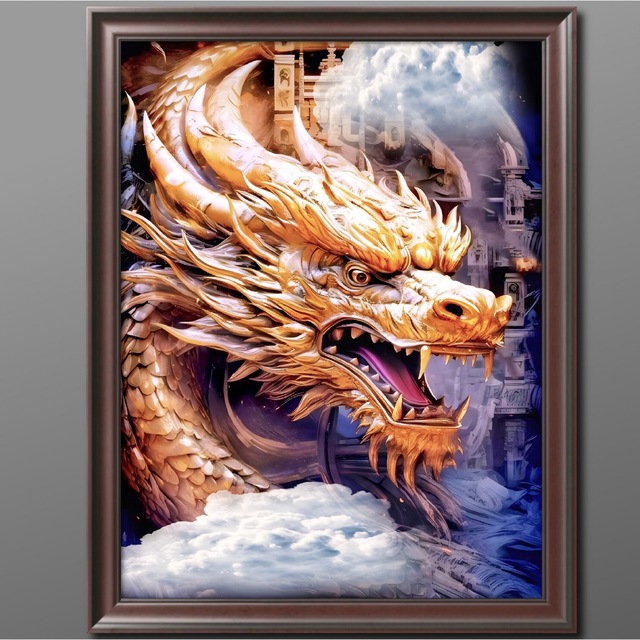 金運アップ 魔除け 風水 スピリチュアル 開運絵画 特大サイズ