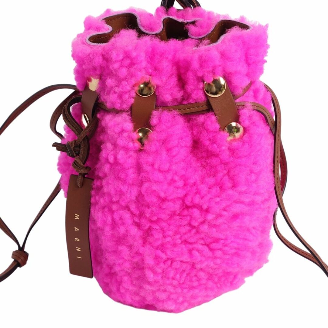 MARNI - 極美品 マルニ MARNI バッグ ハンドバッグ ボア ウール レザー