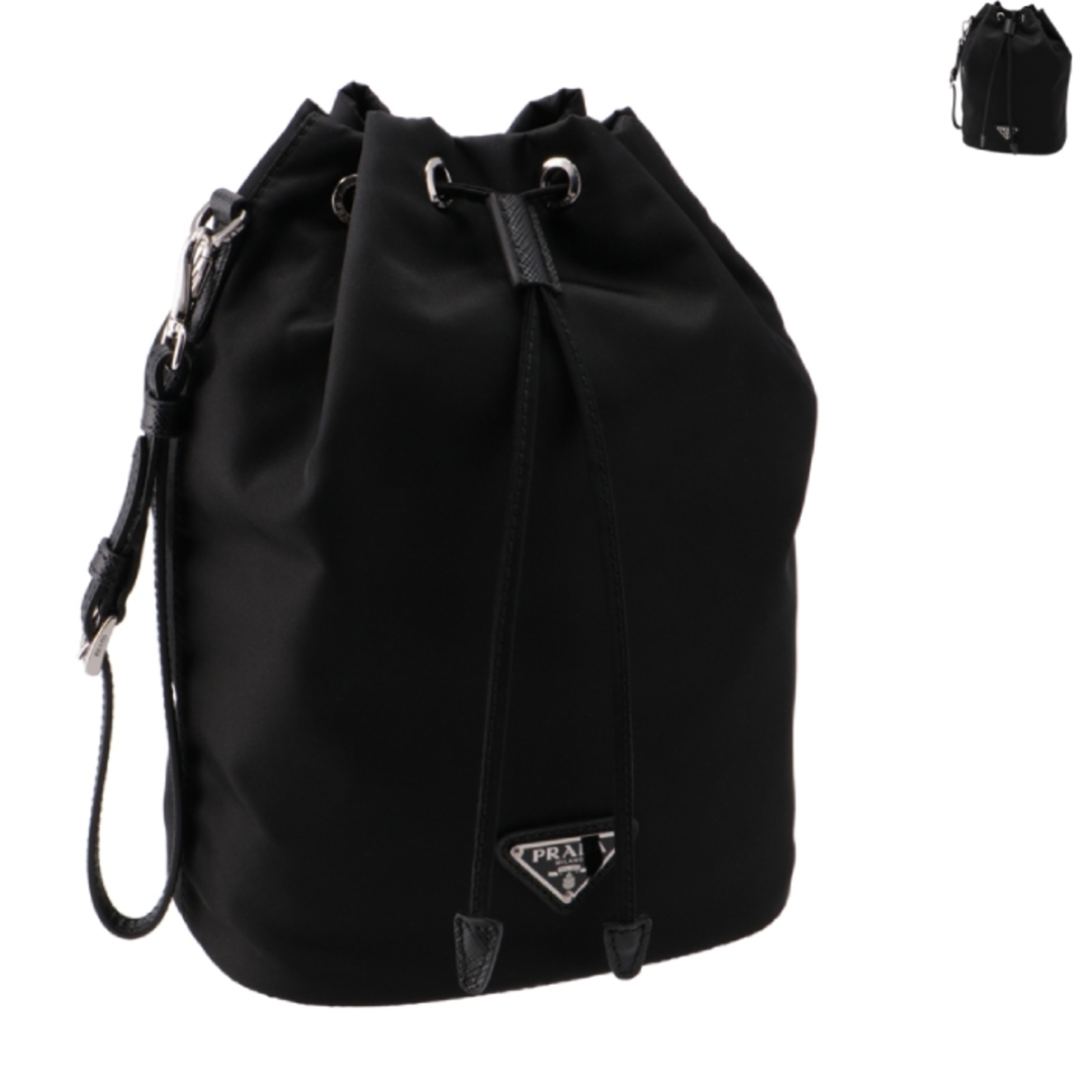 PRADA(プラダ) Re-Nylon三角ポーチ付スマホストラップ ブラック新品