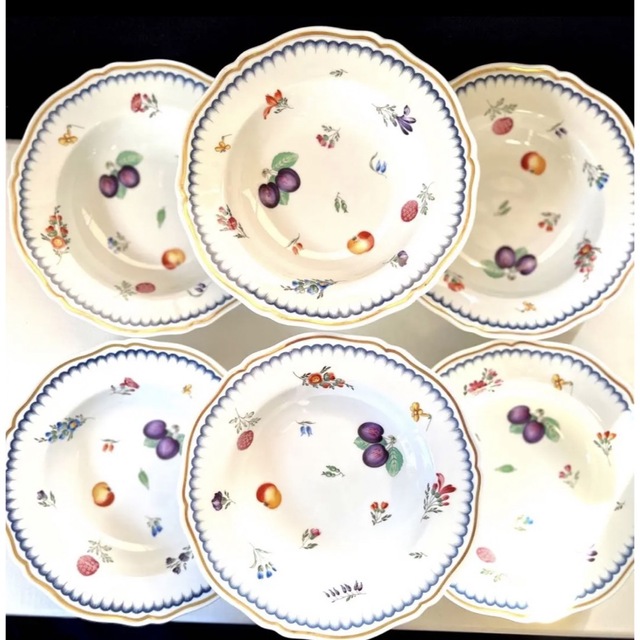 未使用】リチャード・ジノリ イタリアンフルーツ スープ皿 4枚セット