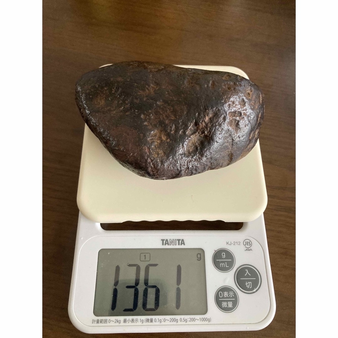 鑑定書付き南丹隕石 重さ1.3 KG 鉄隕石