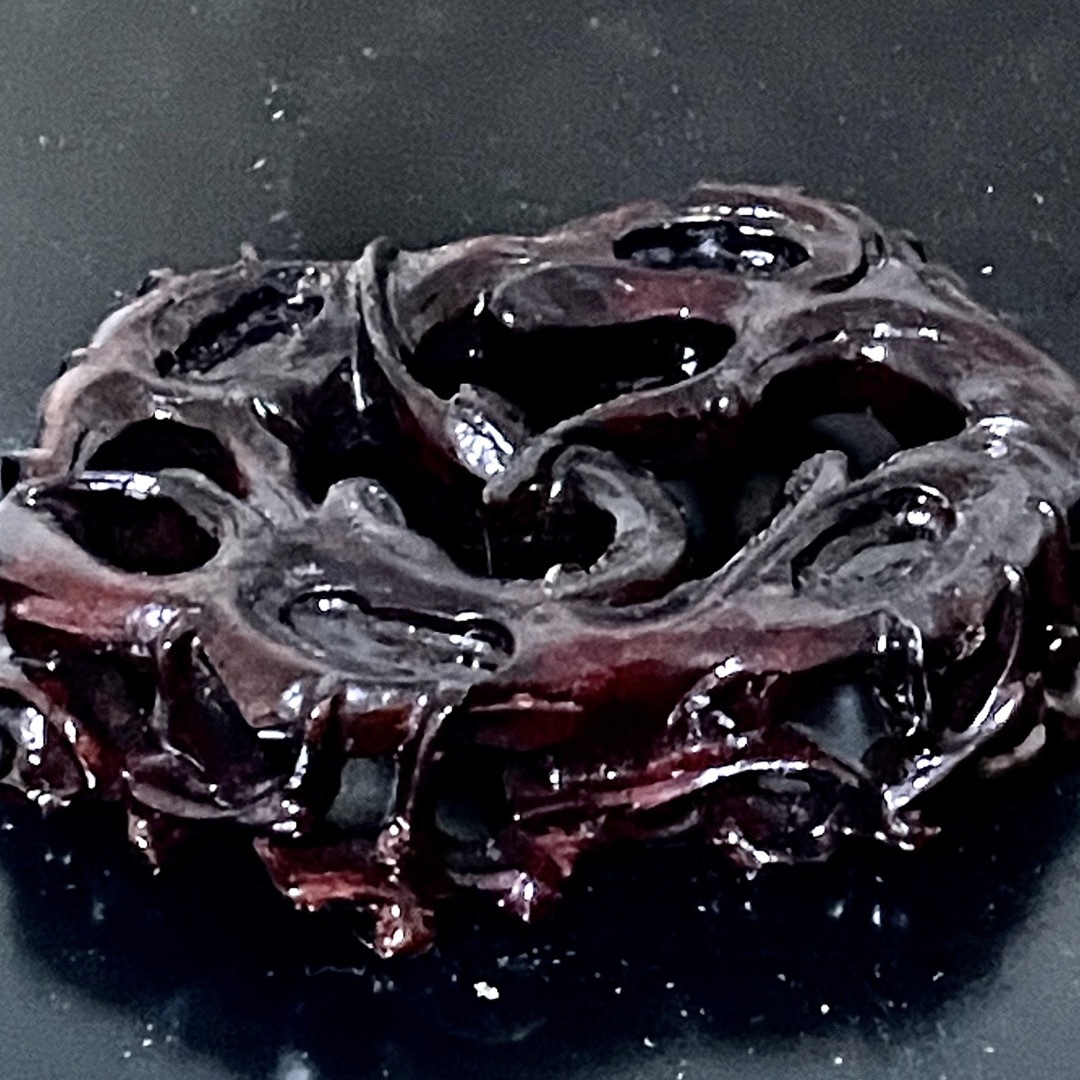 中国美術 翡翠彫刻 瓢箪と蔓 香合 台座付 箱有り