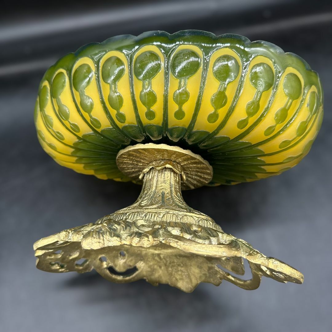 エミールガレボンボニエールカメオ彫り被せガラス高さ15cm