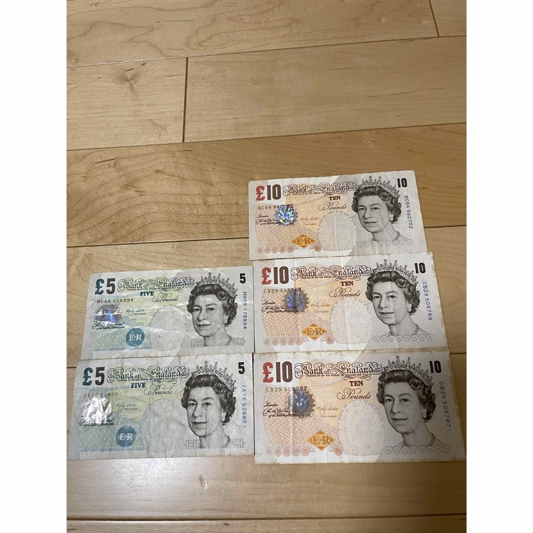 イギリス 旧紙幣(ポンド)セット 旧イギリス紙幣 £20×5枚