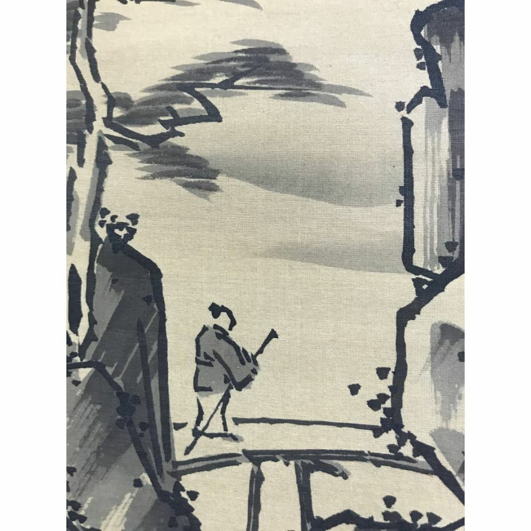 模写】啓書記/太公望山水図/三幅対/掛軸/名家伝来/AC-770