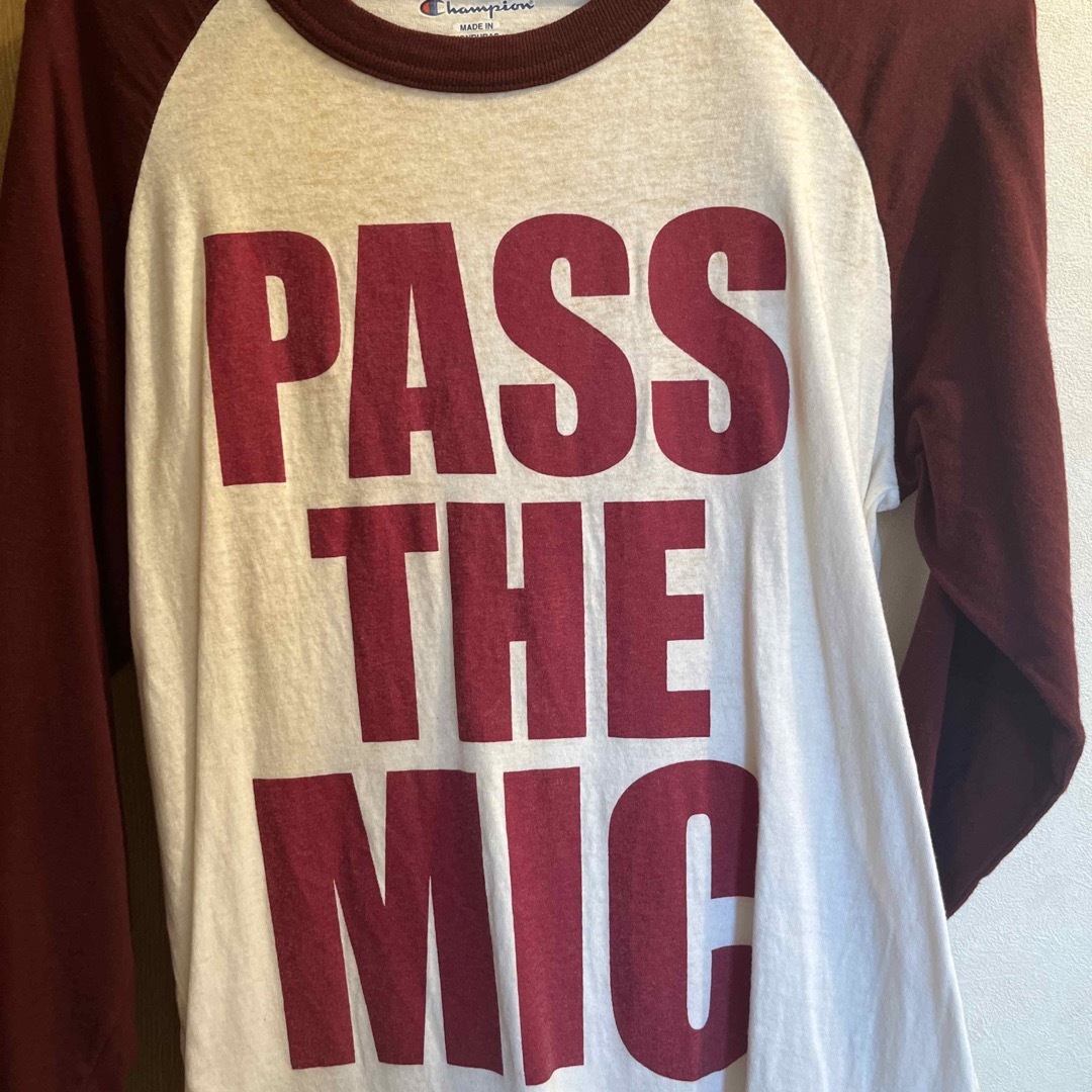 PASS THE MIC Tシャツ Lサイズ バーガンディ PASS THE MIC Tシャツ M