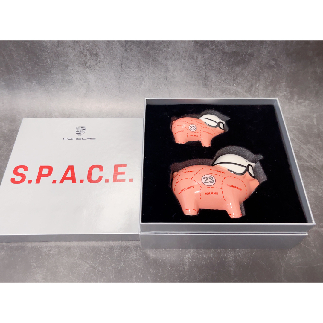ポルシェ ピンクピッグ 陶磁器 Porsche PINK PIG 貯金箱 レア品