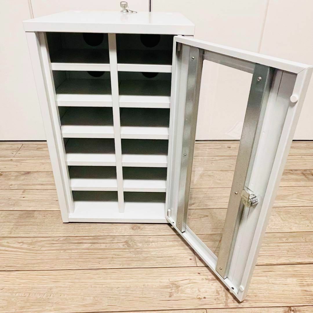 TRUSCO】スマホ デジカメ収納ロッカー 12台用 SPL-12 鍵付 【公式通販】