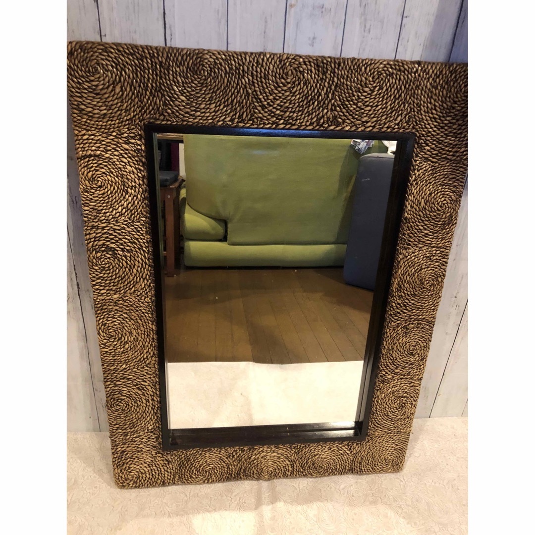 ウォーターヒヤシンス 額縁風インテリアミラーの通販 by 0123｜ラクマ