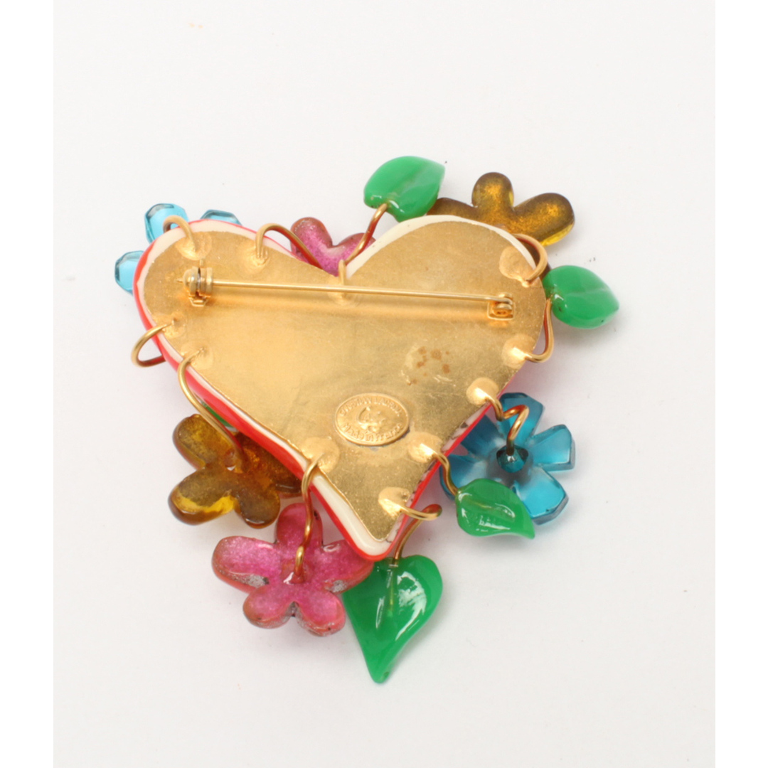 美品☆希少】クリスチャンラクロワ ブローチ ハート カラーストーン