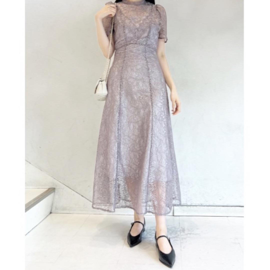 SNIDEL - シャイニーレースドレス snidelの通販 by m shop｜スナイデル