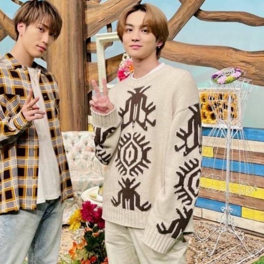 藤原樹 着用シャツ＆吉野北人 着用ニット セーター Mサイズセット【新品未