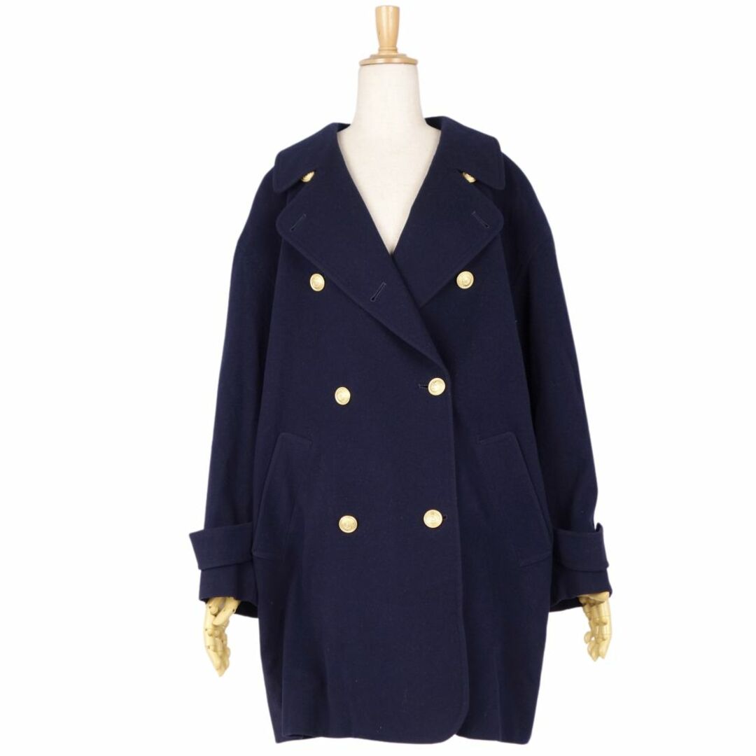 Burberry's バーバリー ネイビー ウールコート Lサイズ 金ボタン