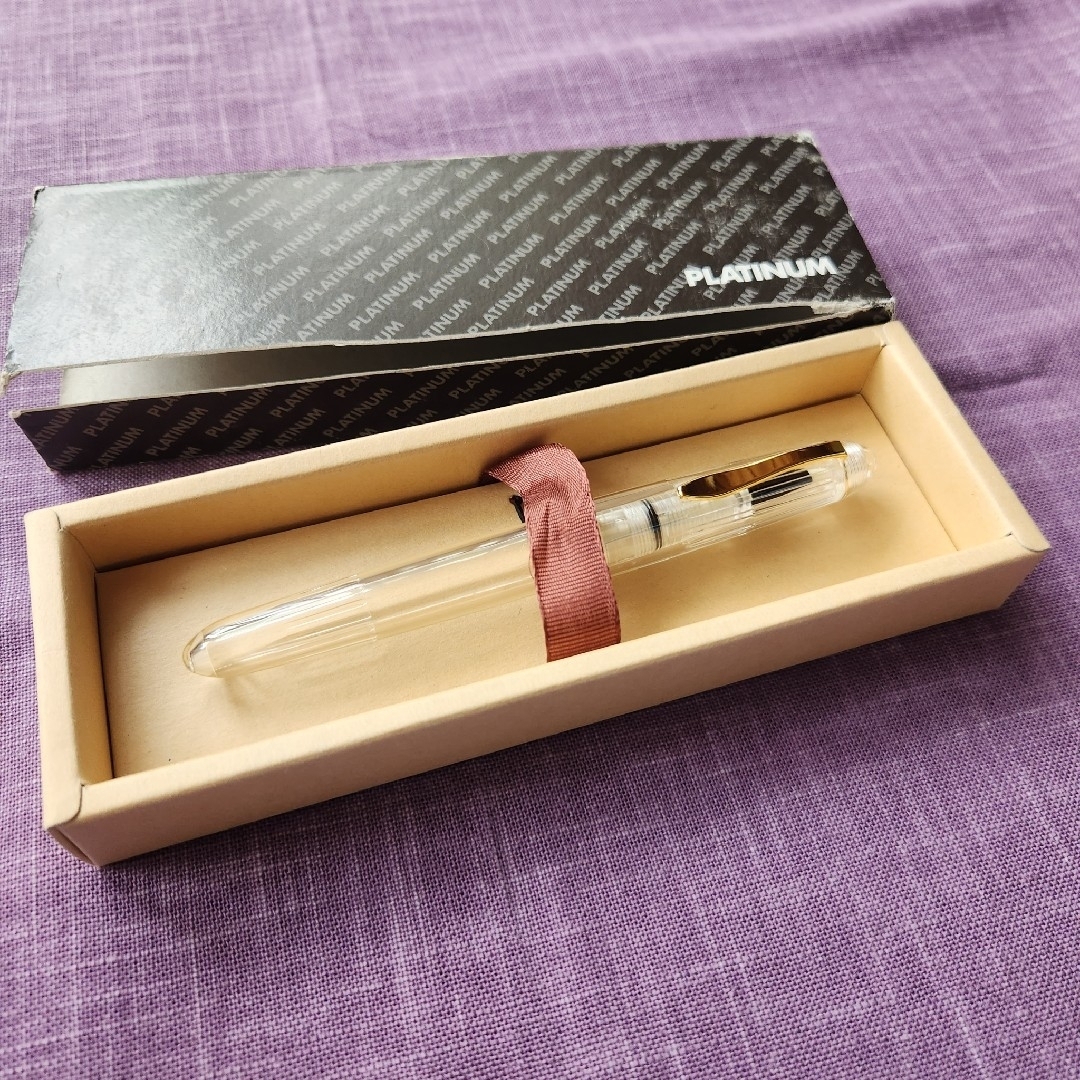 プラチナ万年筆 PLATINUM 旧型 ソフトペン スケルトン 透明軸