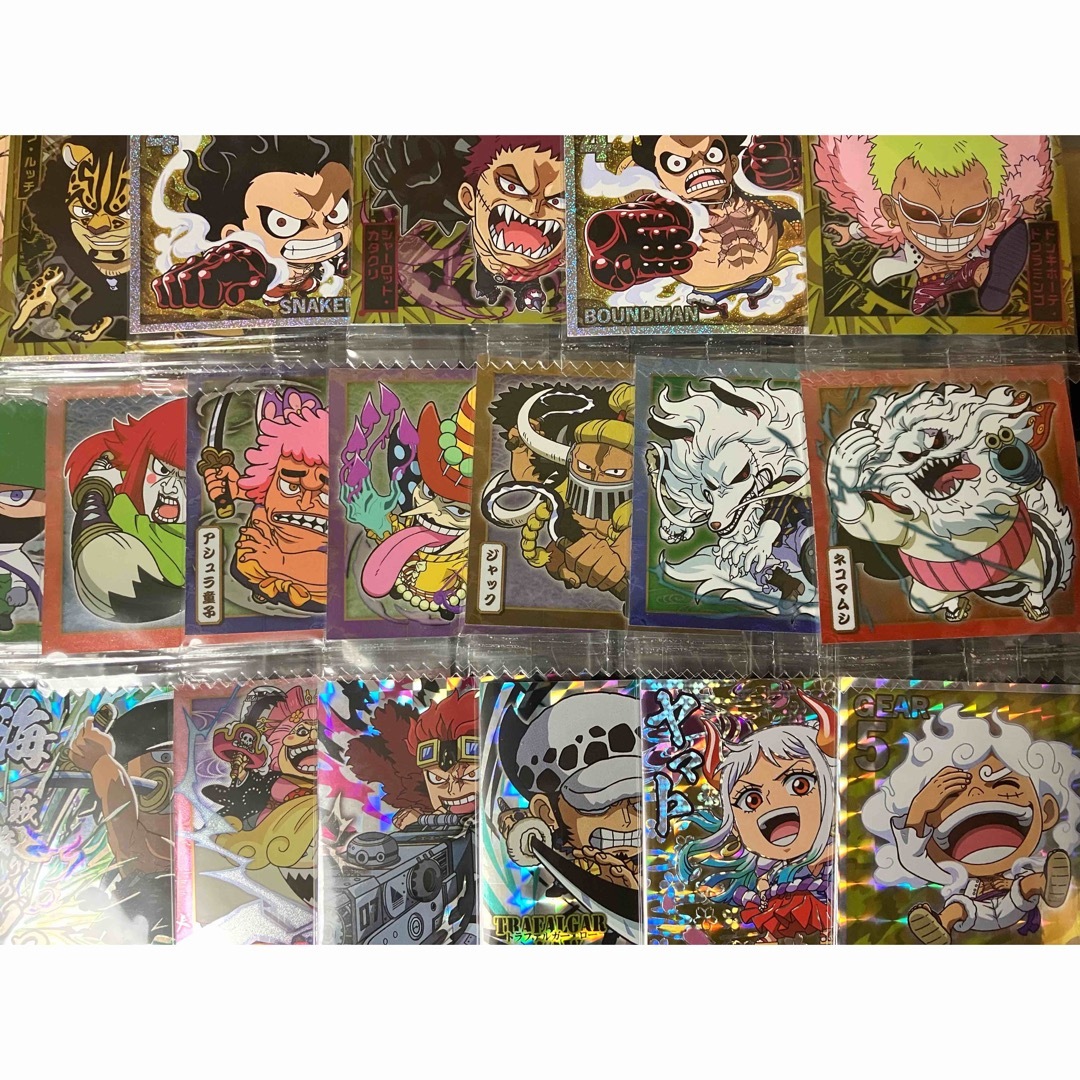 ワンピースウエハースシール log 6 コンプリート 金色ニカ 裏面ニカ