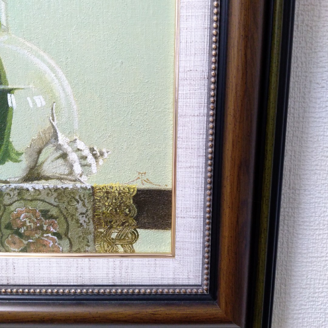 肉質油絵 立て カラー 田浦信勝 額装仕上げ品 肉質油絵 立て カラー