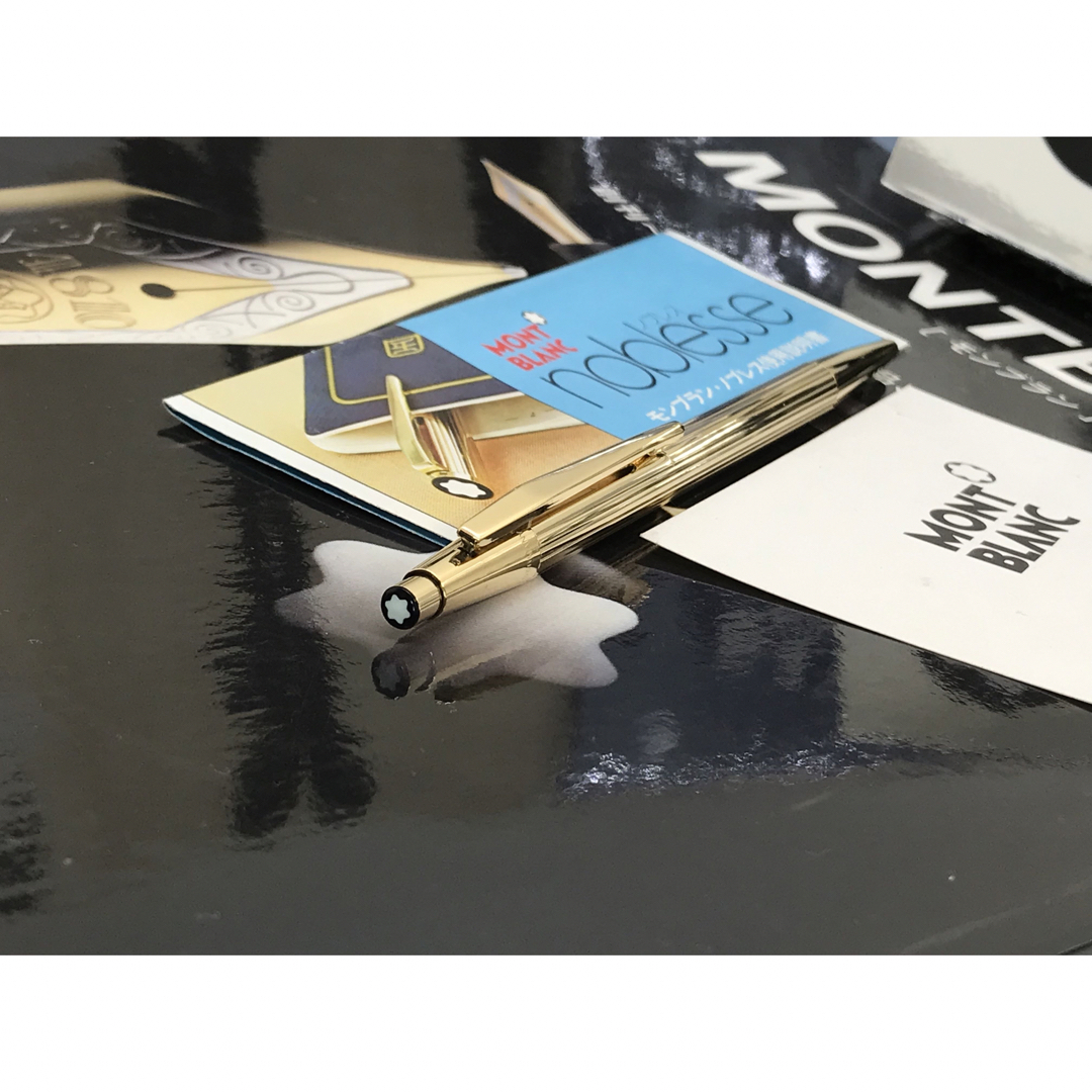 モンブランボールペン☆極美品！金運を呼ぶ総金張り銘品☆ノブレス