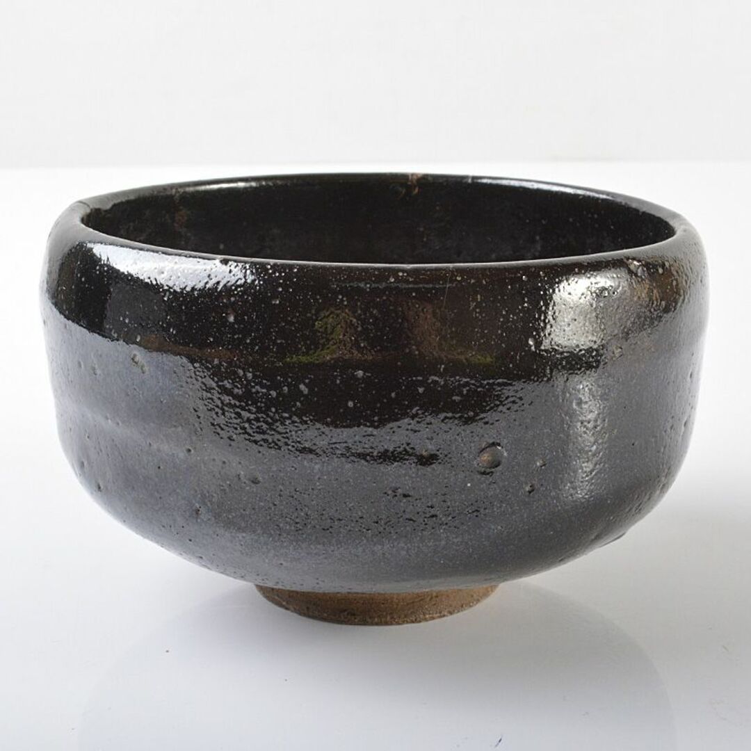 茶道具 楽吉左衛門 黒楽平茶碗 時代箱 V R6274 ショップ