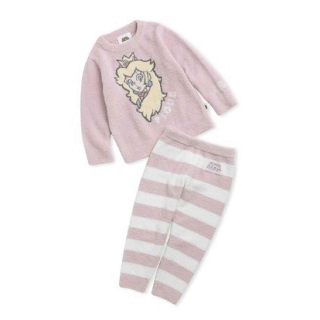 ジェラートピケ キッズ スーパーマリオ ピーチ姫 セットアップ パジャマ