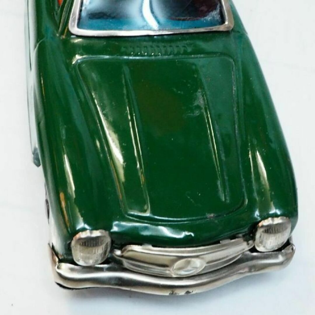 バンダイ メルセデスベンツ300SLリペイント金リモコン欠tinブリキcar箱