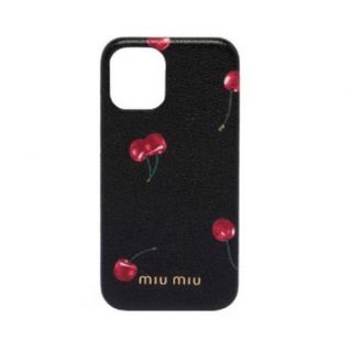 MIUMIU iPhone11 チェリー miumiuチェリー柄iPhone11proケースさくらんぼ柄
