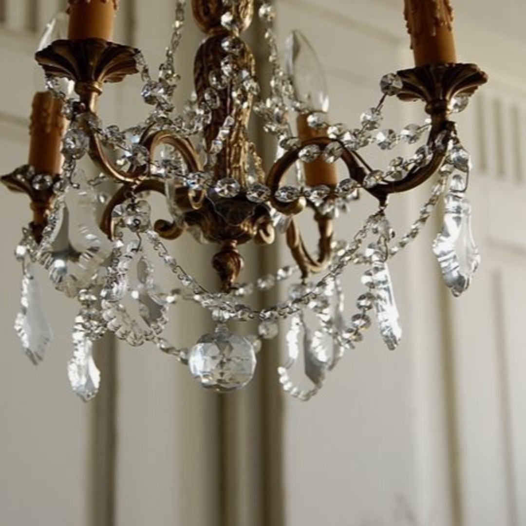 最安値！4a. フランス アンティーク シャンデリア 4灯 キャンドル 最