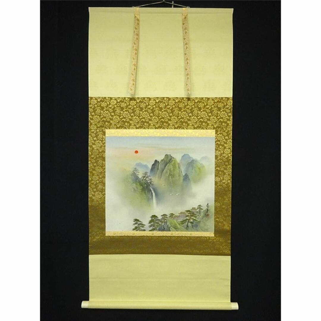 蓬莱二仙 福を呼ぶ 縁起物 掛軸 おもてなし 絵 中国風水 日本美術