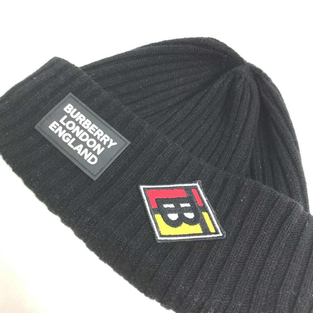 バーバリー BURBERRY ロゴ ワッペン ラバー ビーニー 帽子 ニット帽