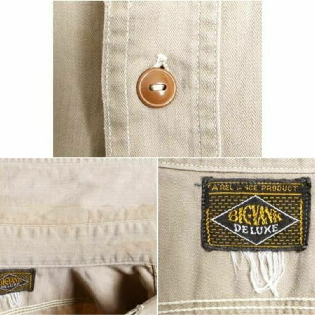 40年代BIG YANK ビックヤンク 半袖ヘリンボーン ヴィンテージシャツ