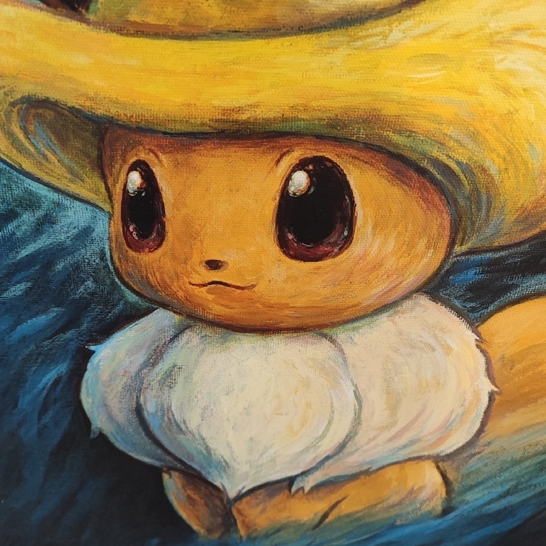 希少ゴッホ美術館コラボイーブイキャンバスアート ポケモン - ゴッホ