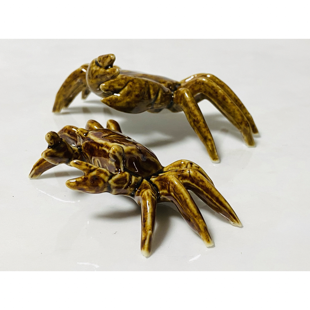 蟹 アンティーク 美品 置物 古銅カニ置物 蟹置物(特大型) 蟹置物古銅製