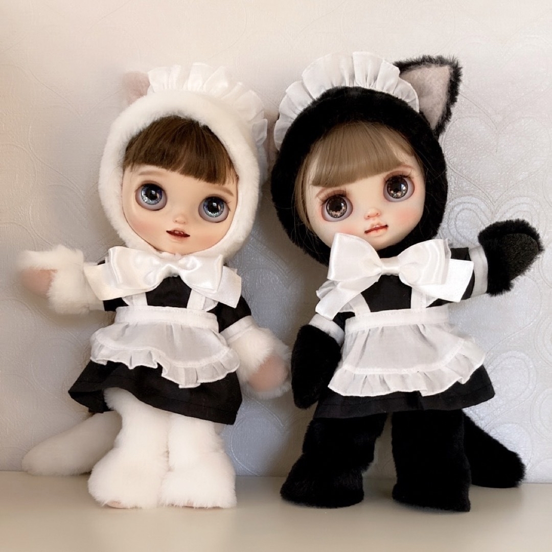 ブライスアウトフィット 着ぐるみ 黒ねこ メイド服