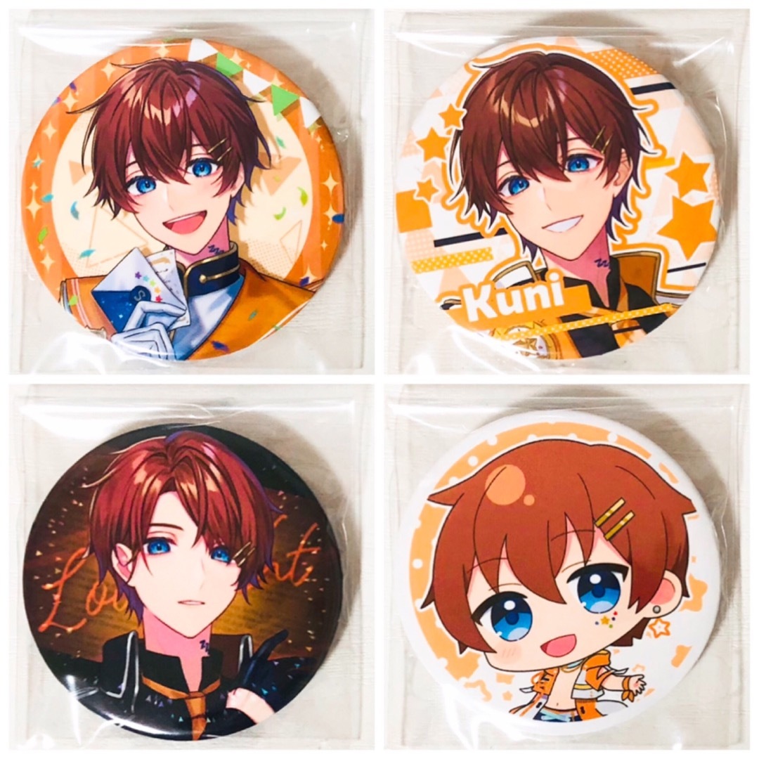 くに すたぽら 4周年記念描き下ろし 缶バッジ 19点