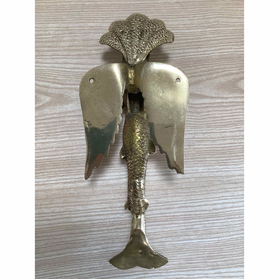 ヒンドゥー教 新品 》 ドアハンドル ナーガ 女神 真鍮 24.5cm C