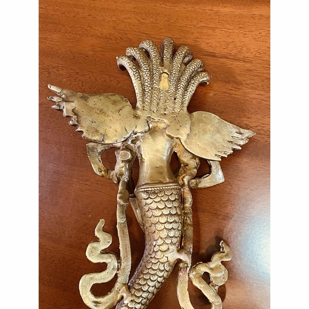 新品 送料無料 壁掛け ヒンドゥー教 ナーガ 女神 蛇神 約34.5㌢⑤の